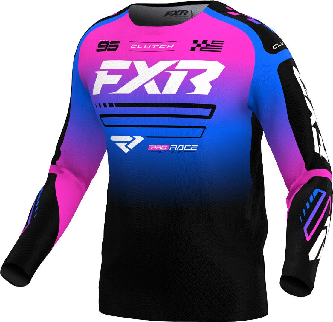 Fxr Men's Black/Blue/Purple Clutch 2025 Motocross Jersey