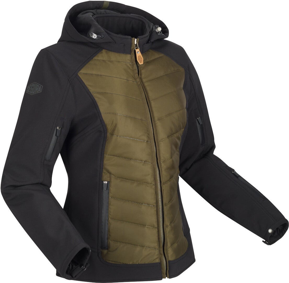 Segura Natcho 2 Dame motorcykel tekstiljakke Khaki/Sort 46 Figur 1