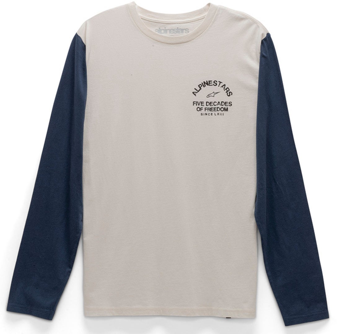 Alpinestars Decades Camisa longsleeve branco/azul XXL Figura 1