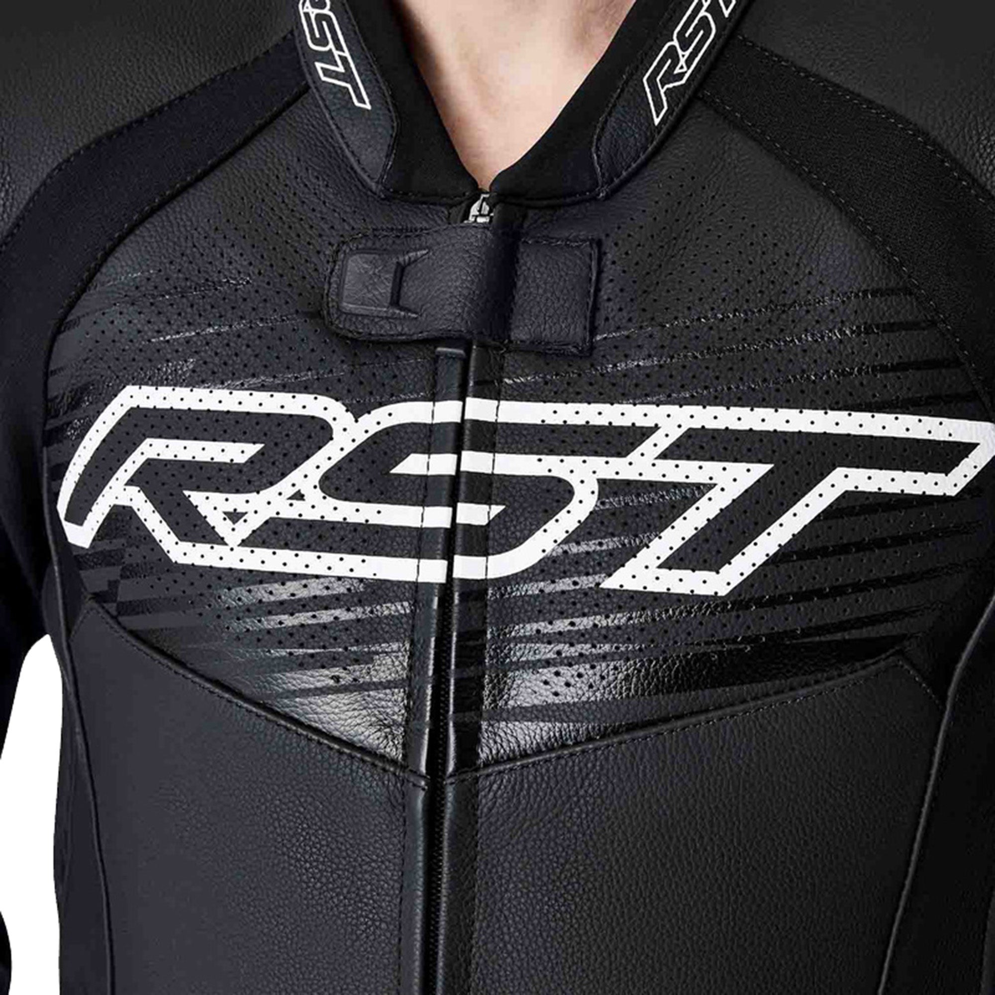 RST Tractech Evo D3O Motocikla ādas jaka melnbalts/balts 3XL 5. attēls