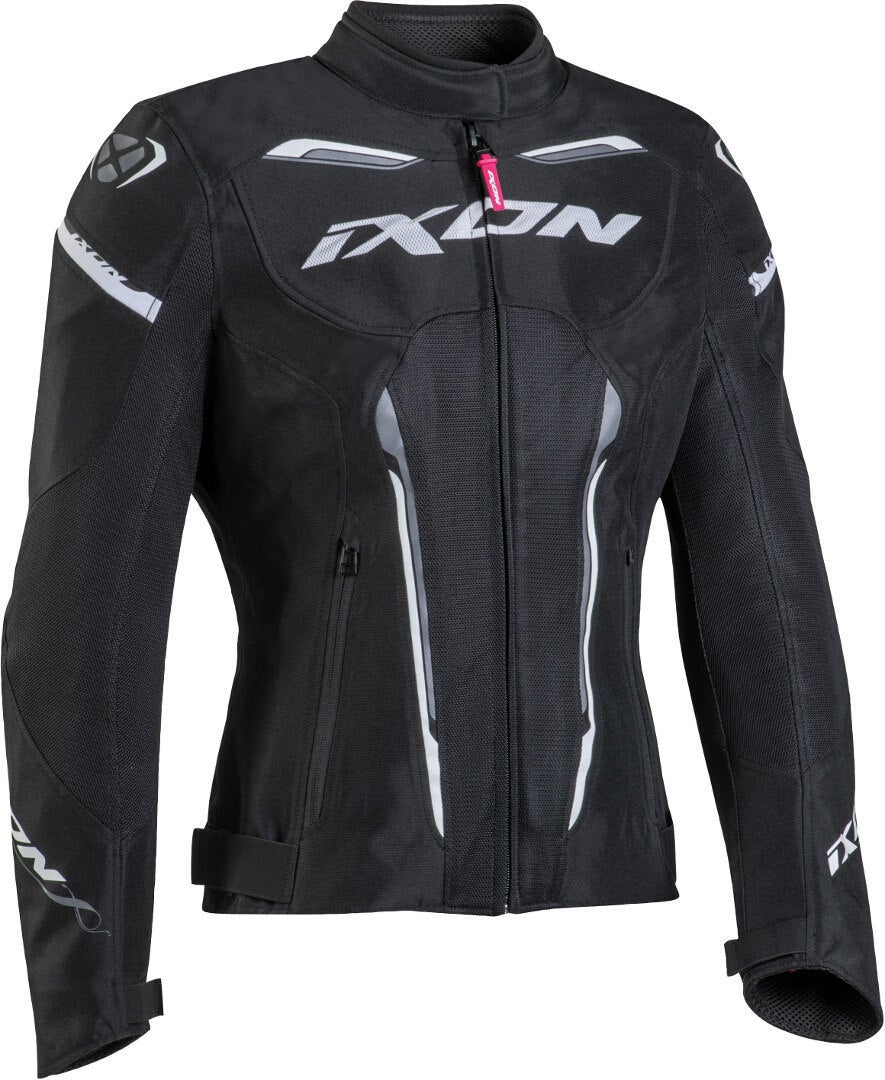 Ixon Striker WP Ladies Motorcycle Textile Jacket black/white XXL Figure 1