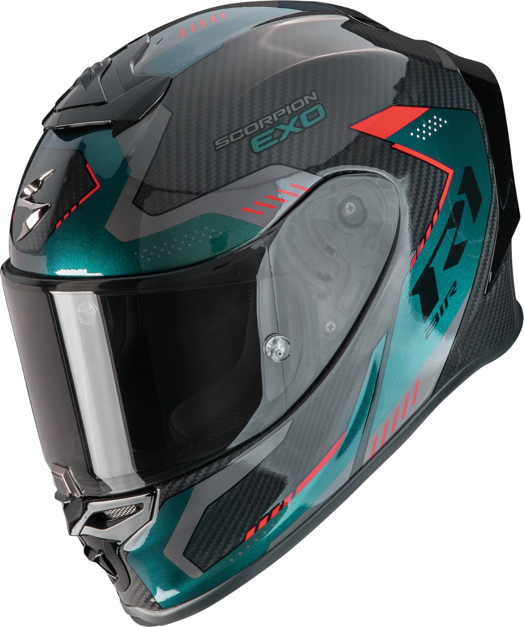 Scorpion EXO-R1 Evo Carbon Air Propel Helm schwarz/grün S (55/56) Abbildung 1