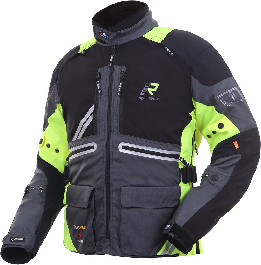 Rukka Offlane Chaqueta textil de motocicleta gris/amarillo 48 Figura 1