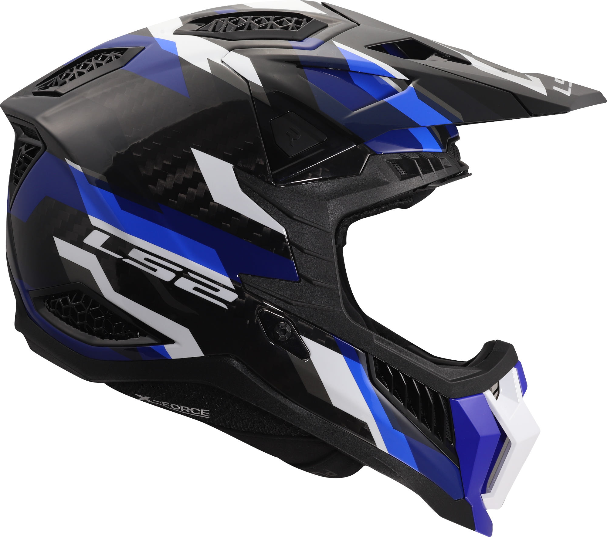 LS2 MX703 X-Force Phantom Motocrosshelm blauw/wit S (55/56) Figuur 6