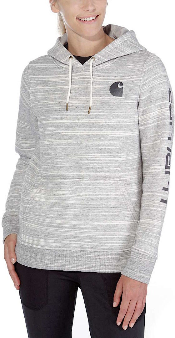 Carhartt Clarksburg Logo レディースパーカー ライトグレー M 図3