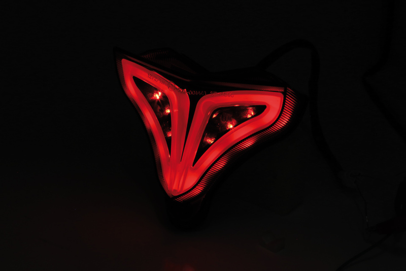 HIGHSIDER smart LED-baklykta Svart Yamaha Style, E-godkänd (1st) Figur 3
