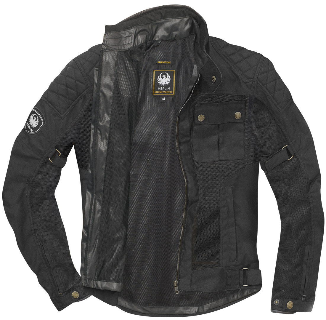 Merlin Shenstone Motorcycle Waxed Jacket black S Figure 4