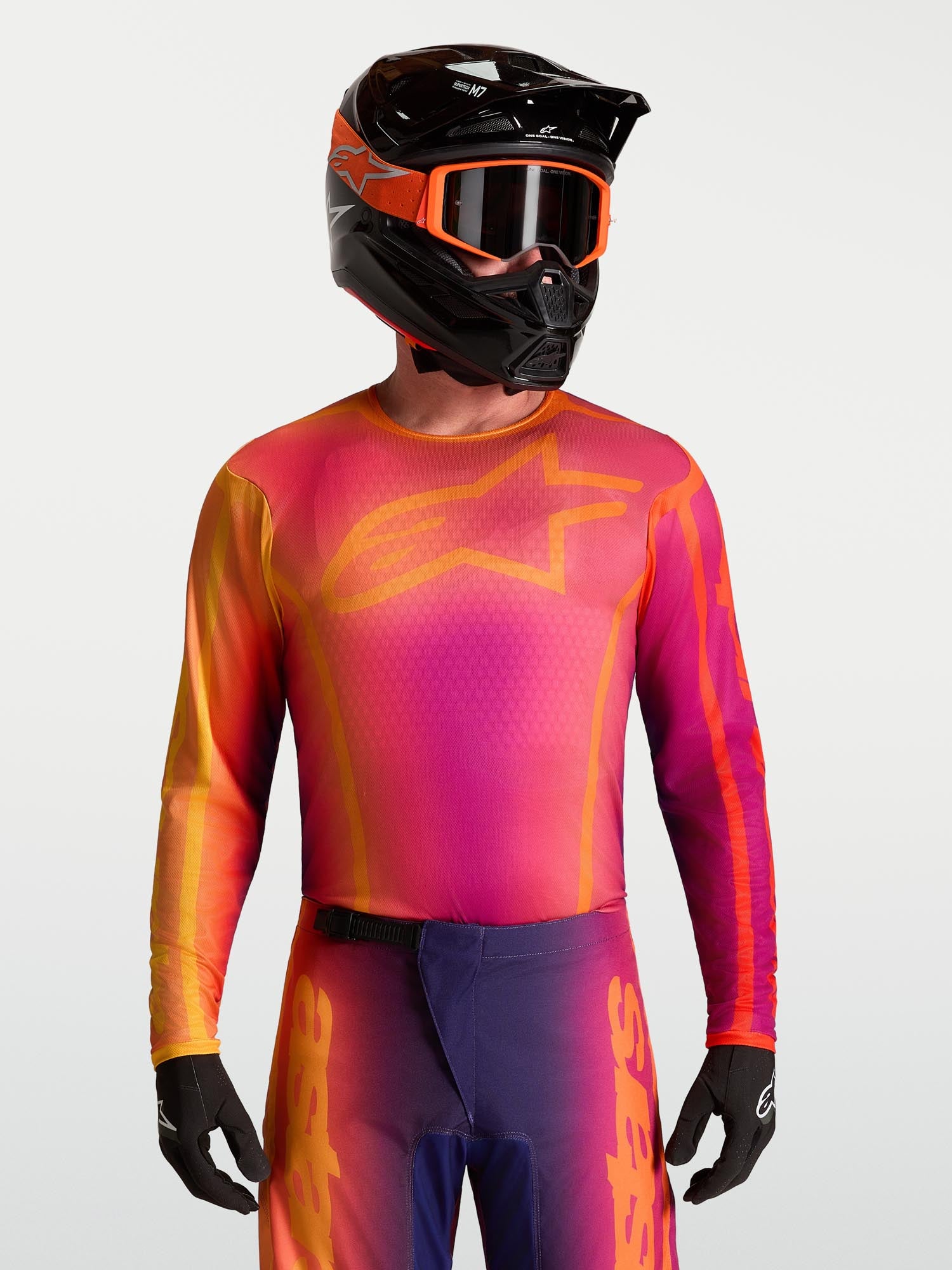 Alpinestars Fluid Kepler Motokrosový dres fialová/oranžová XL Obrázek 6