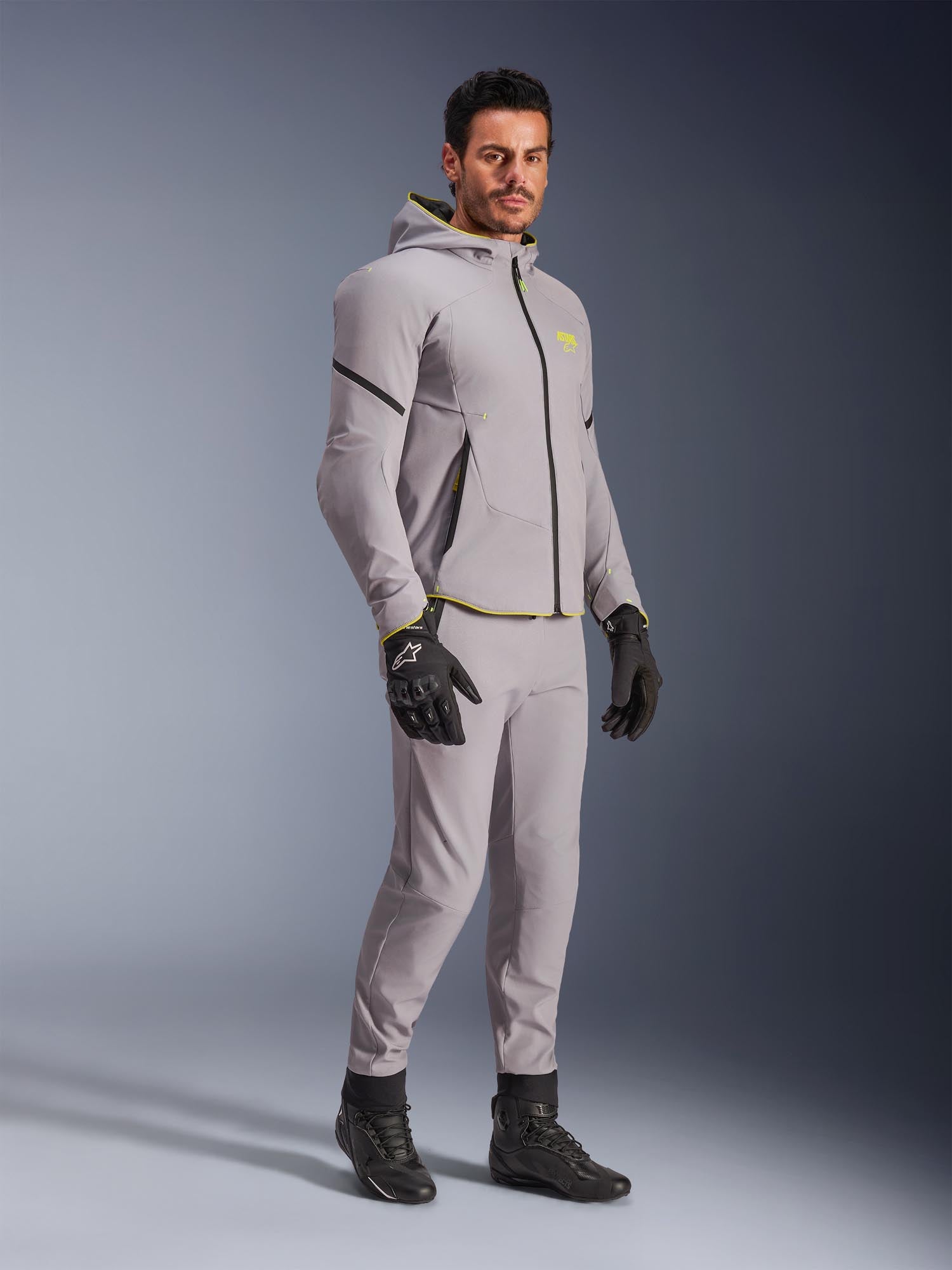 Alpinestars Aeroshel waterproof Motorcycle Textile Jacket grey/yellow M Figure 8