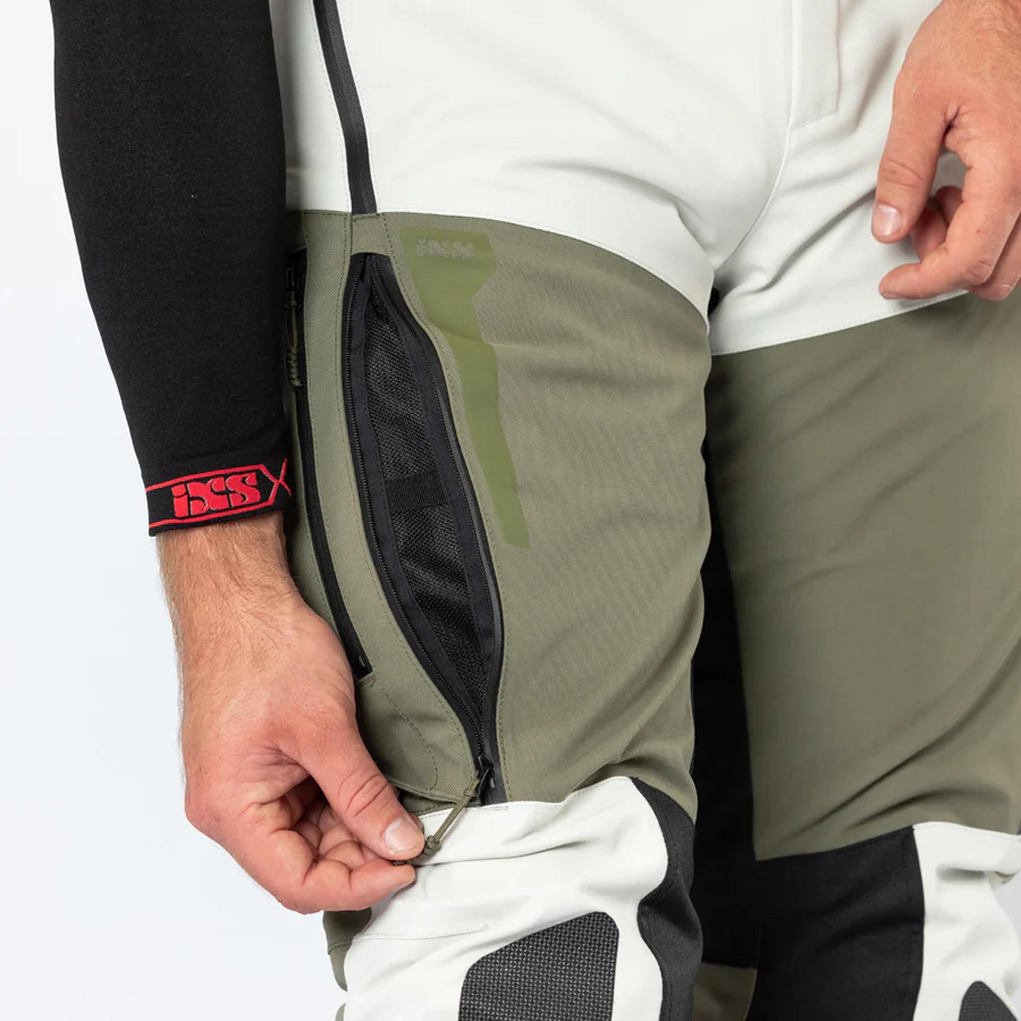 IXS Venture-GTX 1.0 vattentät motorcykel textil byxor ljusgrå/grön XS Figur 11