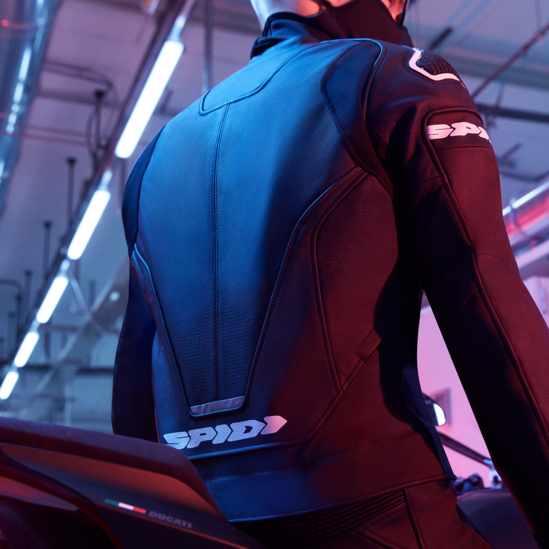 Spidi Laser Touring Two Piece Motorcycle Leather Suit black/white 58 Figure 5