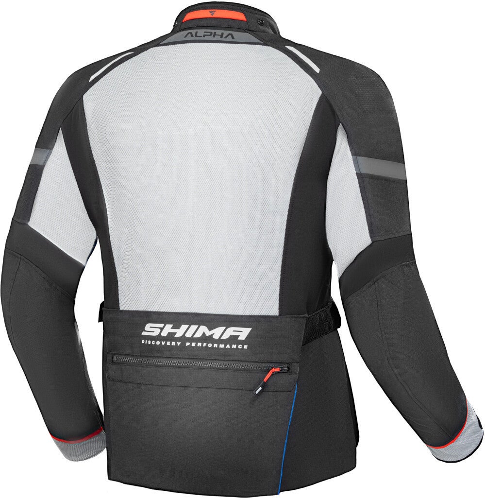SHIMA Alpha waterproof Motorcycle Textile Jacket black/grey/blue 4XL Figure 2