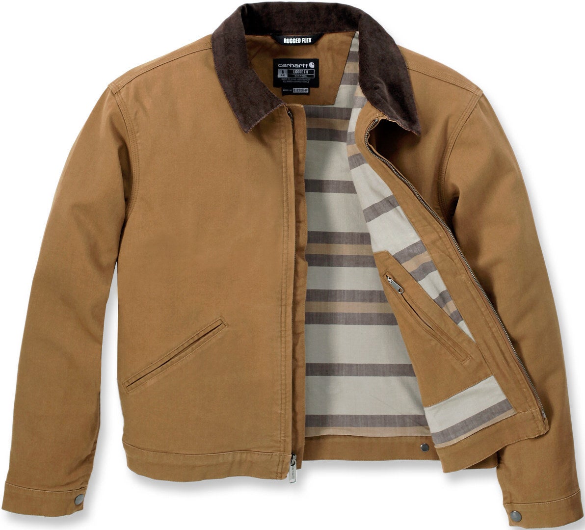 Carhartt Rugged Flex Relaxed Fit Canvas Detroit Giacca da donna marrone M Figura 3