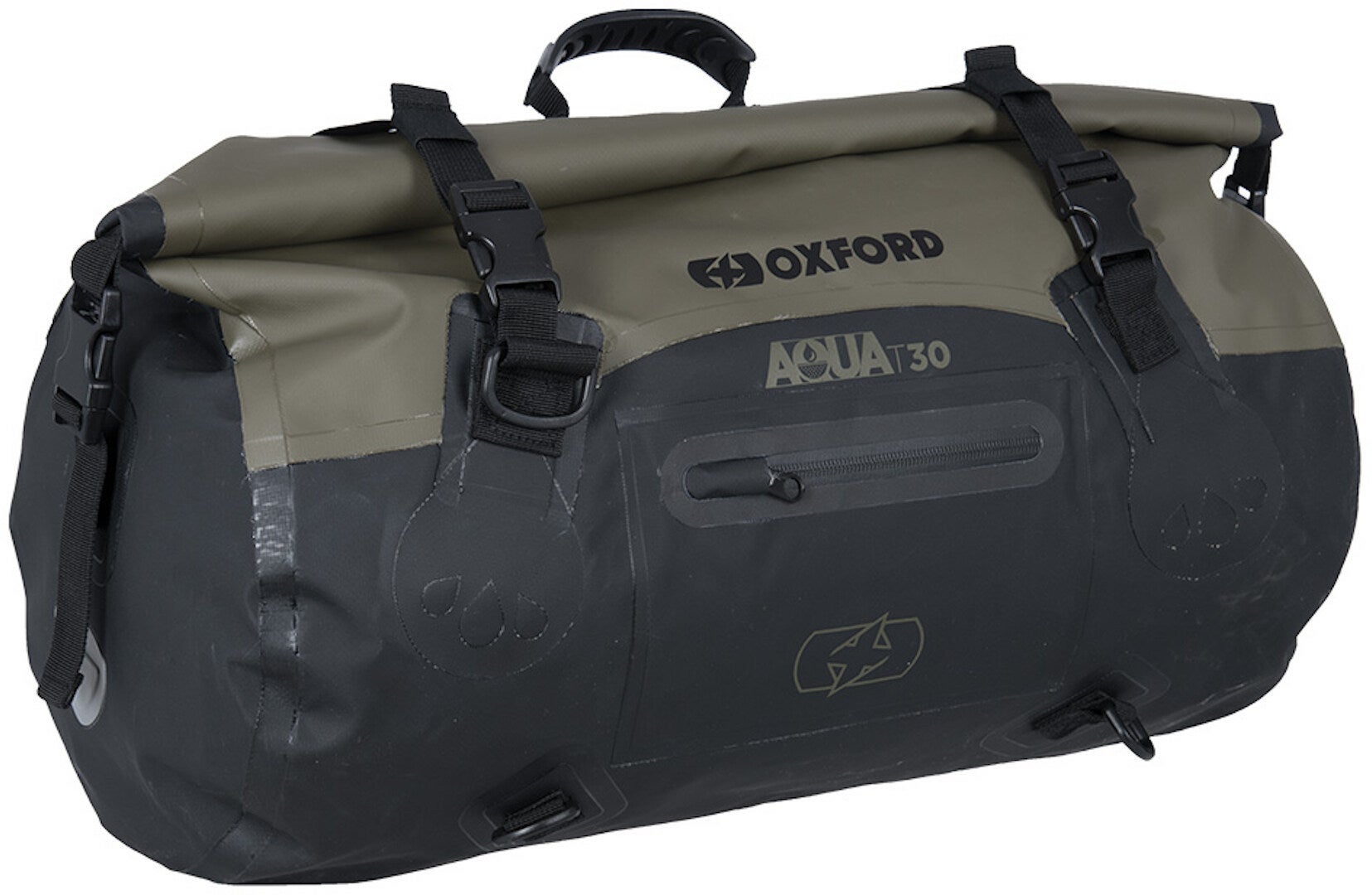 Oxford AQUA T-30 ロールバッグ ブラック/オリーブ 30 Ltr. 図1