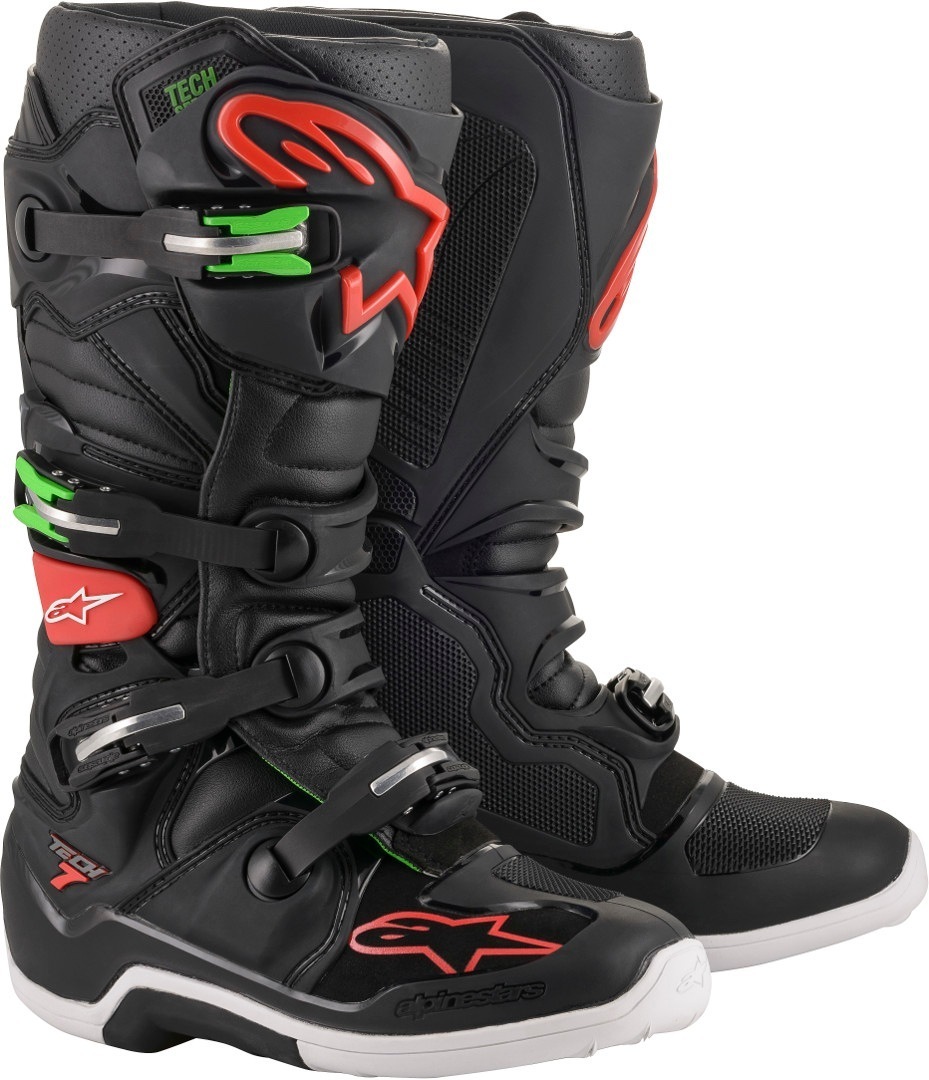Alpinestars Tech 7 Bottes de motocross Noir/Rouge/Vert 6 (39) Figure 1