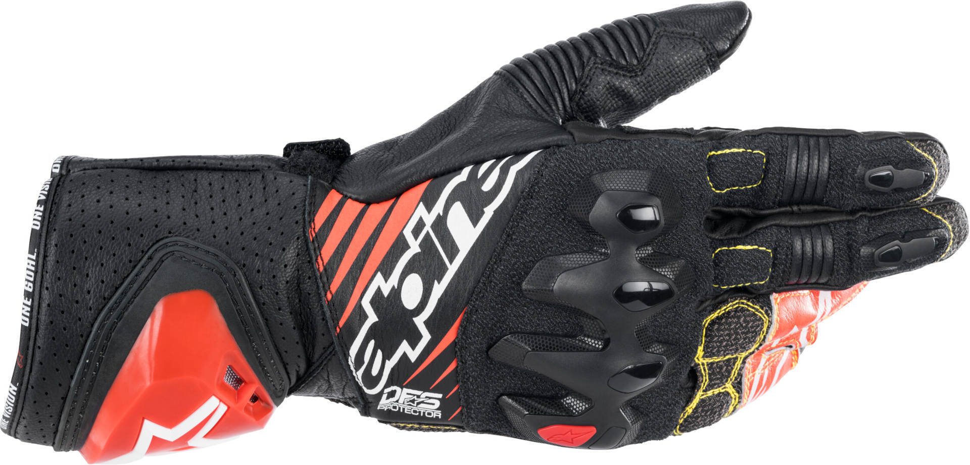 Alpinestars GP Tech V2 Motorcycle Glove black/white/red L Figure 1