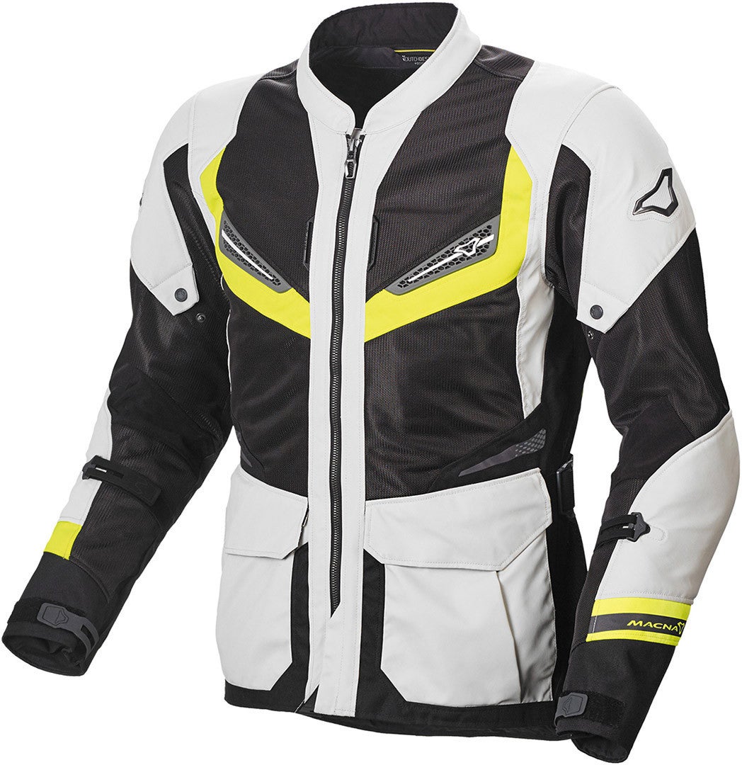 Macna Aerocon NightEye Motorcycle Textile Jacket neon yellow XXL Figure 1