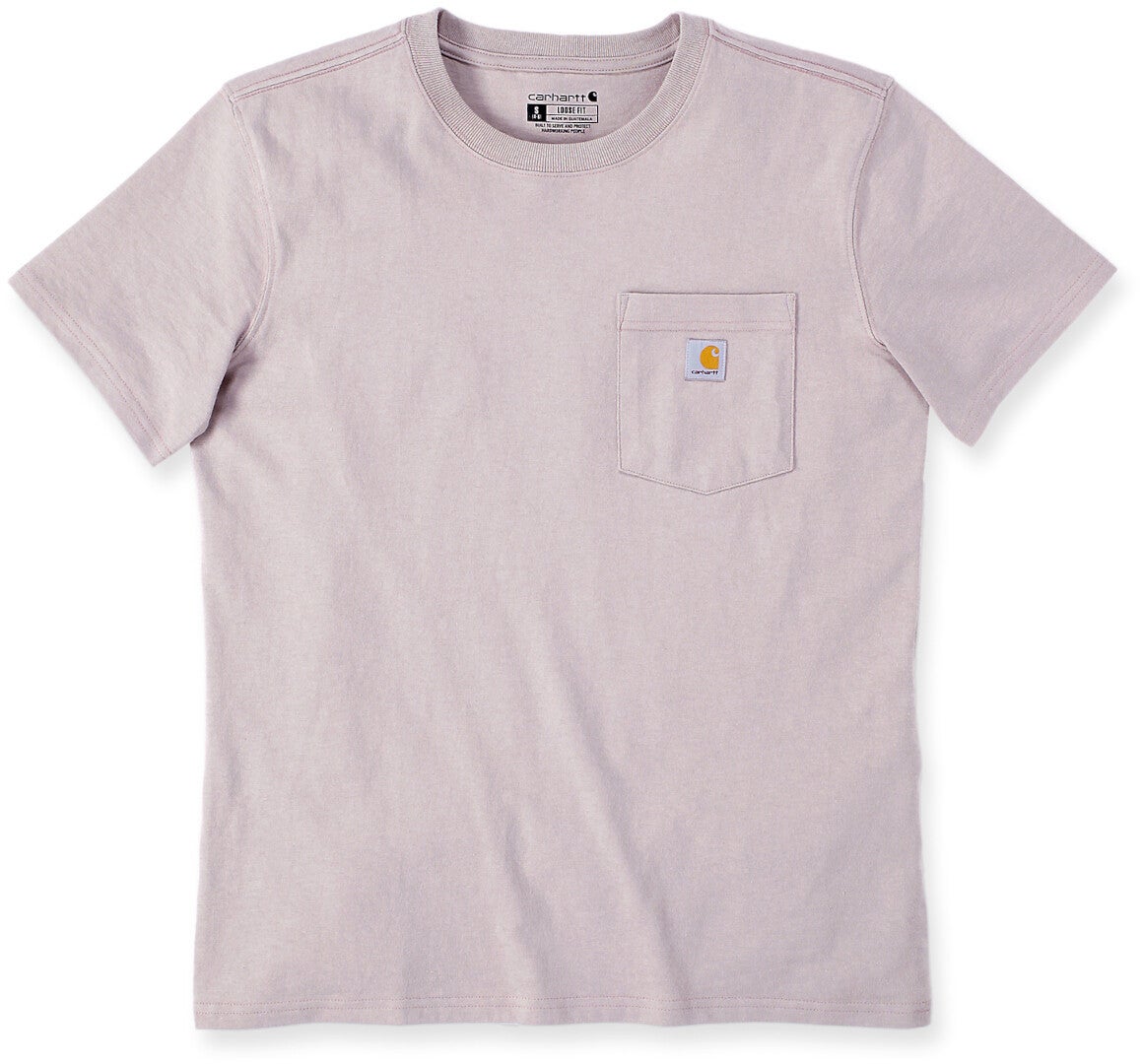 Carhartt Loose Fit Heavyweight K87 Pocket T-shirt til damer grå/beige XL Figur 1