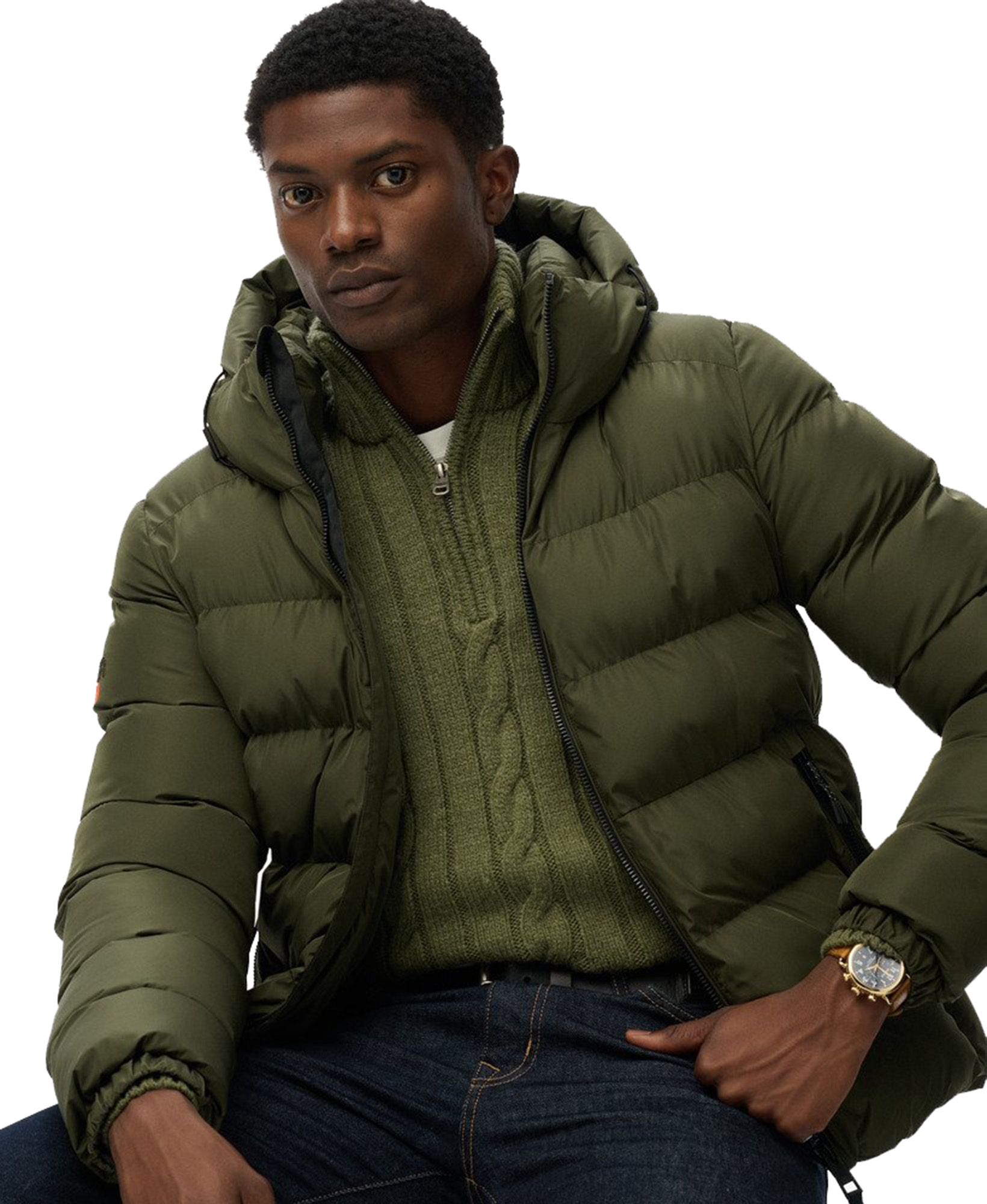 Superdry & Co Sportliche Pufferjacke grün 2XL Abbildung 2
