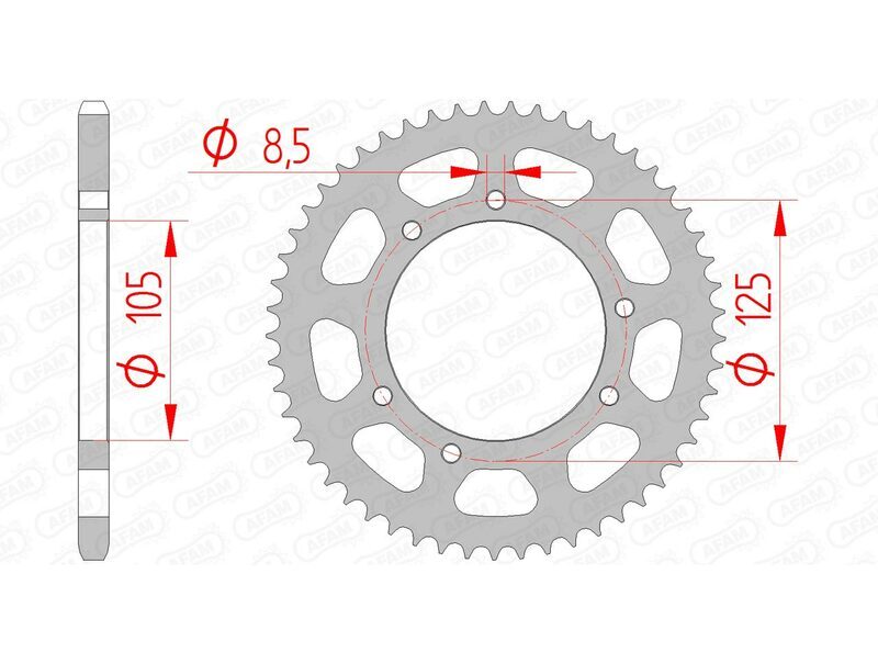 AFAM Kedjesats A420M 11/62 - Standard Bakdrev 47103 Figur 3