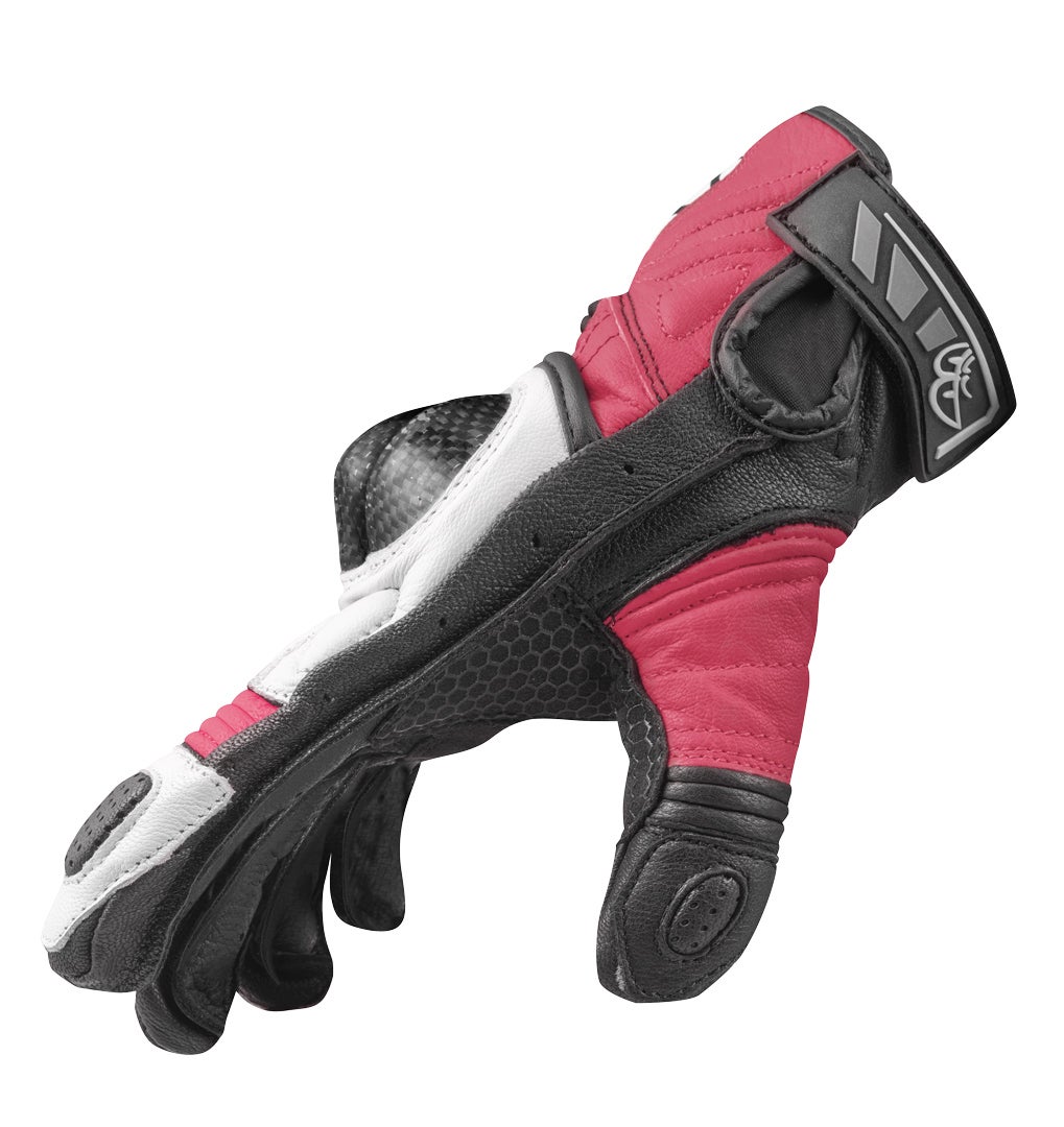 Berik LDX Dame motorcykel handsker sort/pink S Figur 2