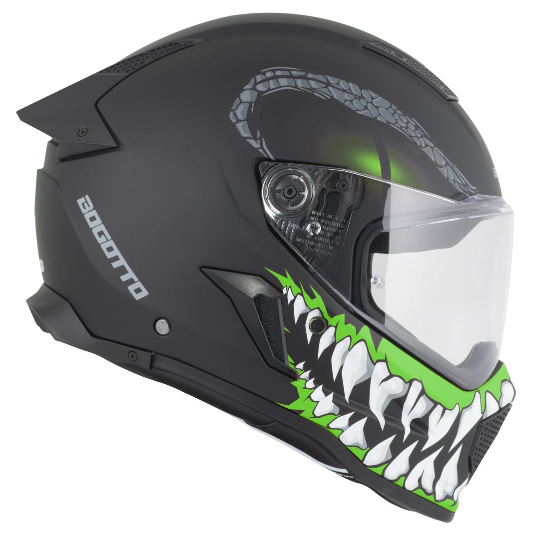 Bogotto Rapto Reptile Casco nero/verde opaco 2XL Figura 13