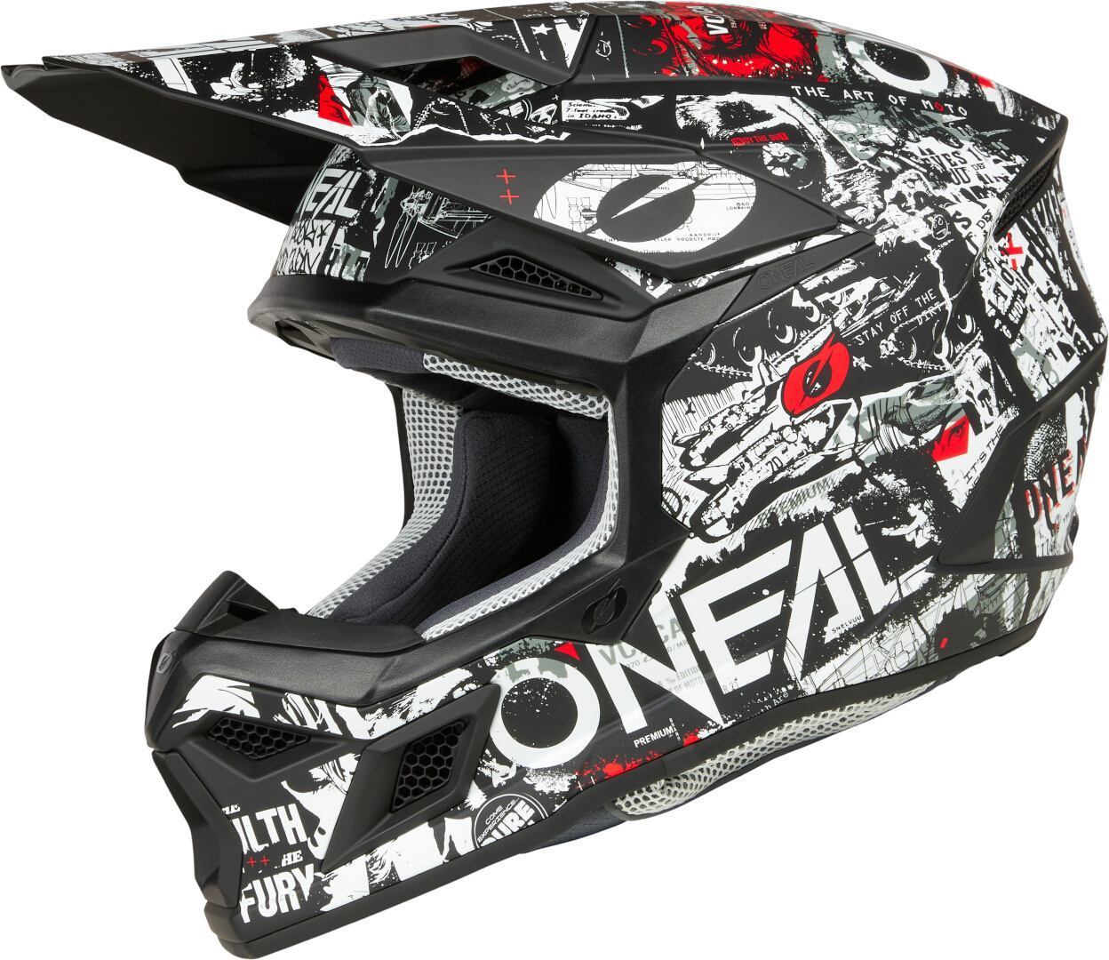Oneal 3SRS Attack Motocross hjelm Sort/hvid S Figur 2
