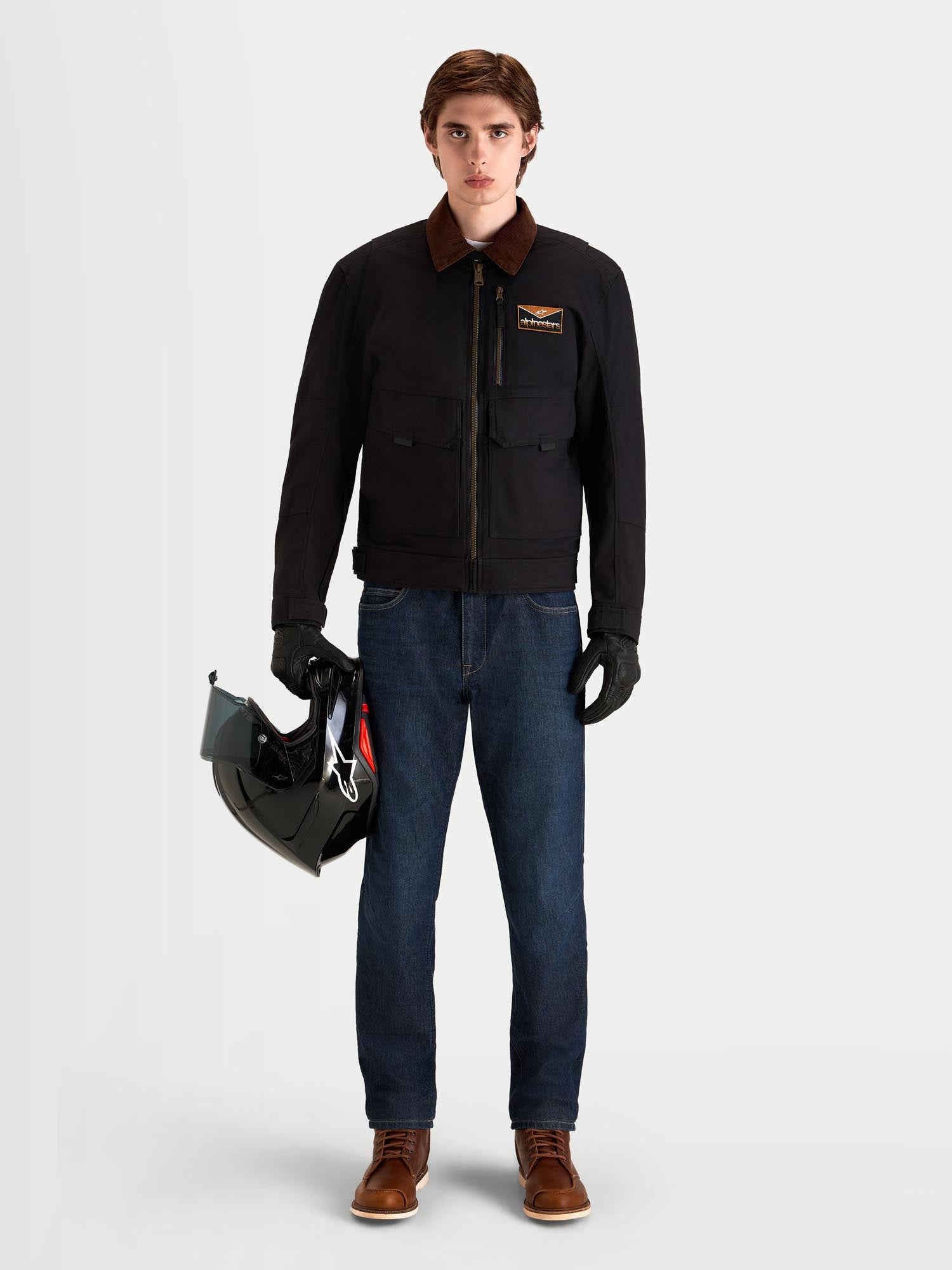 Alpinestars Mustang vandtæt motorcykel-tekstiljakke brun/antracit XL Figur 3