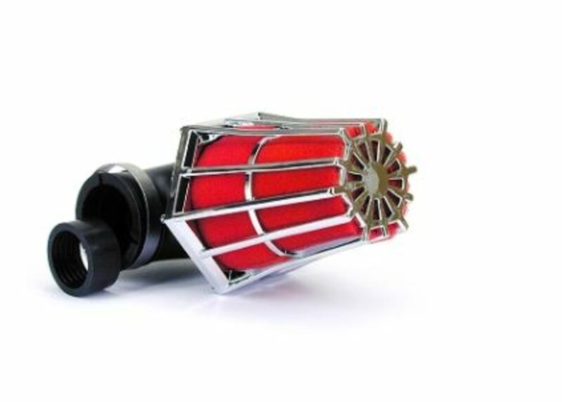 B1 Filtro de ar cônico Ø28mm cromado vermelho - E5B99R0S2B Figura 1
