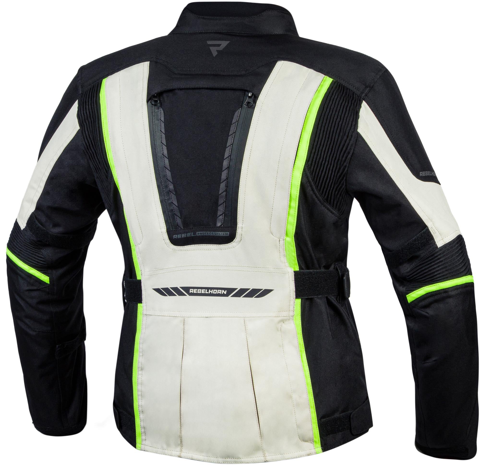 Rebelhorn Hiker III Giacca tessile per motociclette femminili nero/grigio/giallo XXS Figura 2