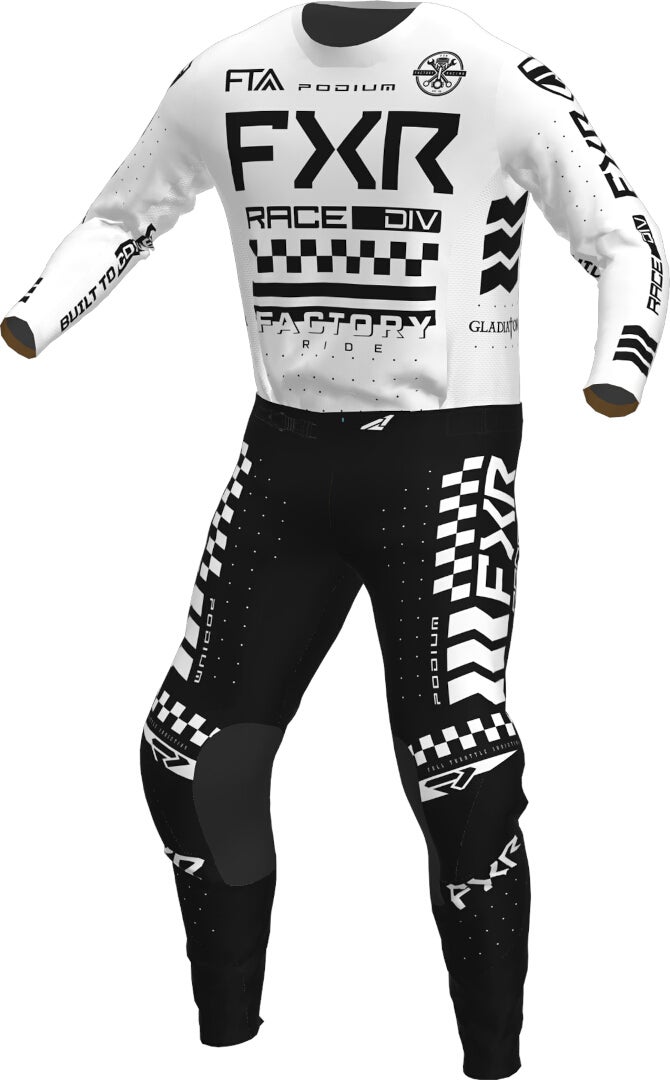 FXR Podium Gladiator 2023 Mládežnický motokrosový dres bílá/černá XL Obrázek 3