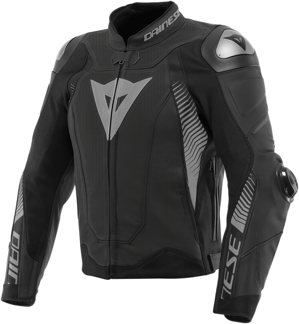 Dainese Super Speed 4 perforated Motorcycle Leather Jacket black/grey 48 Figure 1