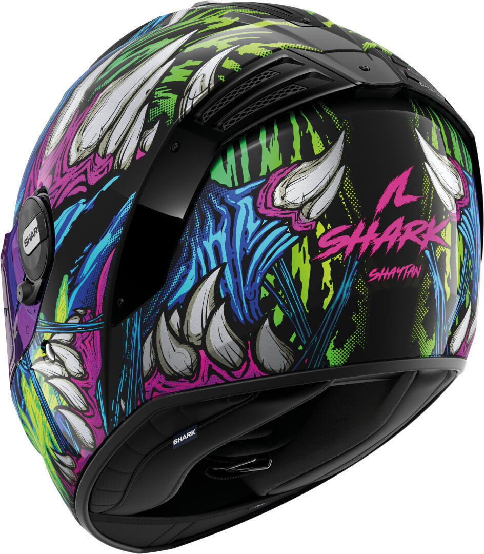 Shark Spartan RS Shaytan Přilba černá/zelená/modrá XL (61/62) Obrázek 3