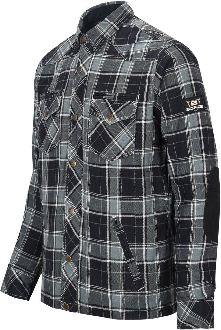 Bores Lumberjack Premium Motorradhemd grau/schwarz/weiß M Abbildung 10