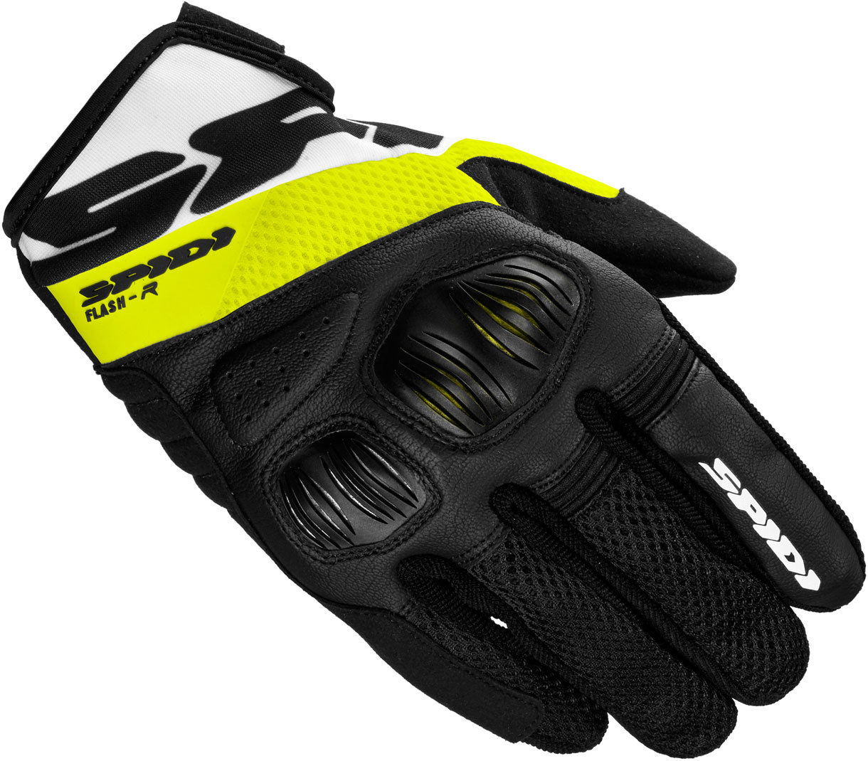 Spidi Flash-R Evo Motorrad Handschuhe schwarz/gelb S Abbildung 1