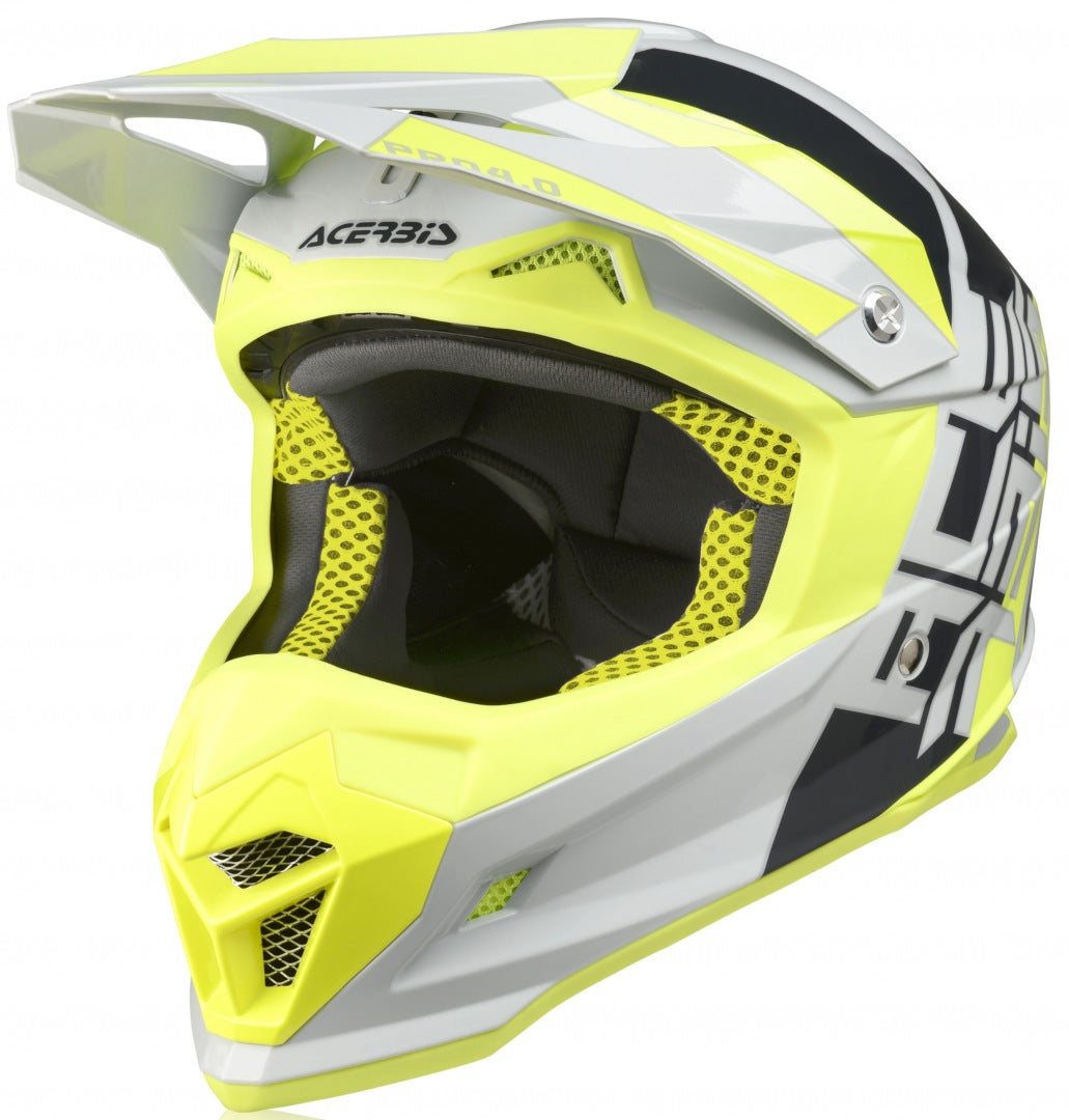 Acerbis Profile 4 Casco Motocross grigio/giallo L (59/60) Figura 1