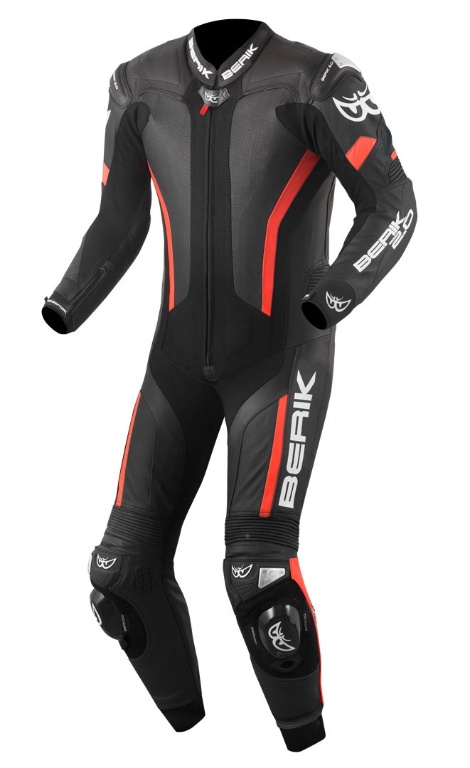 Berik Losail 1-Teiler Motorrad Lederkombi schwarz/rot 60 Abbildung 1