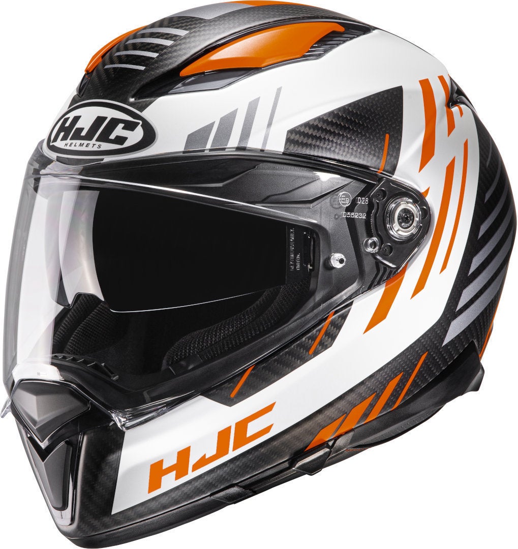 HJC F70 Carbon Kesta Hjelm sort/hvid/orange XXL (63/64) Figur 1