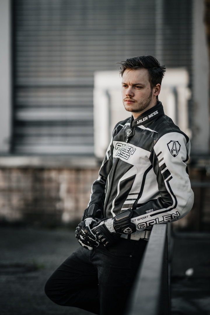 Arlen Ness Rapida 2 Motorcycle Leather Jacket black/white 56 Figure 4