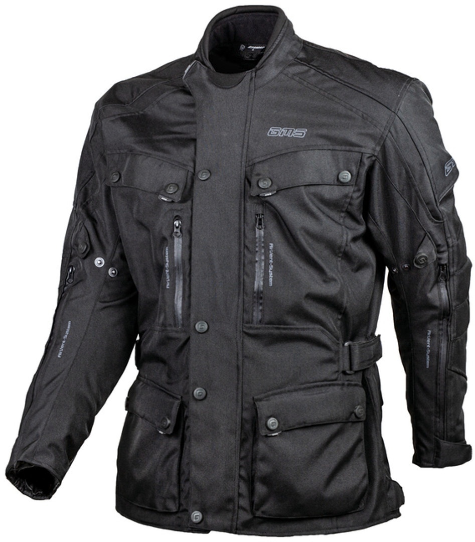 GMS Temper Motorrad Textiljacke schwarz 3XL Abbildung 1