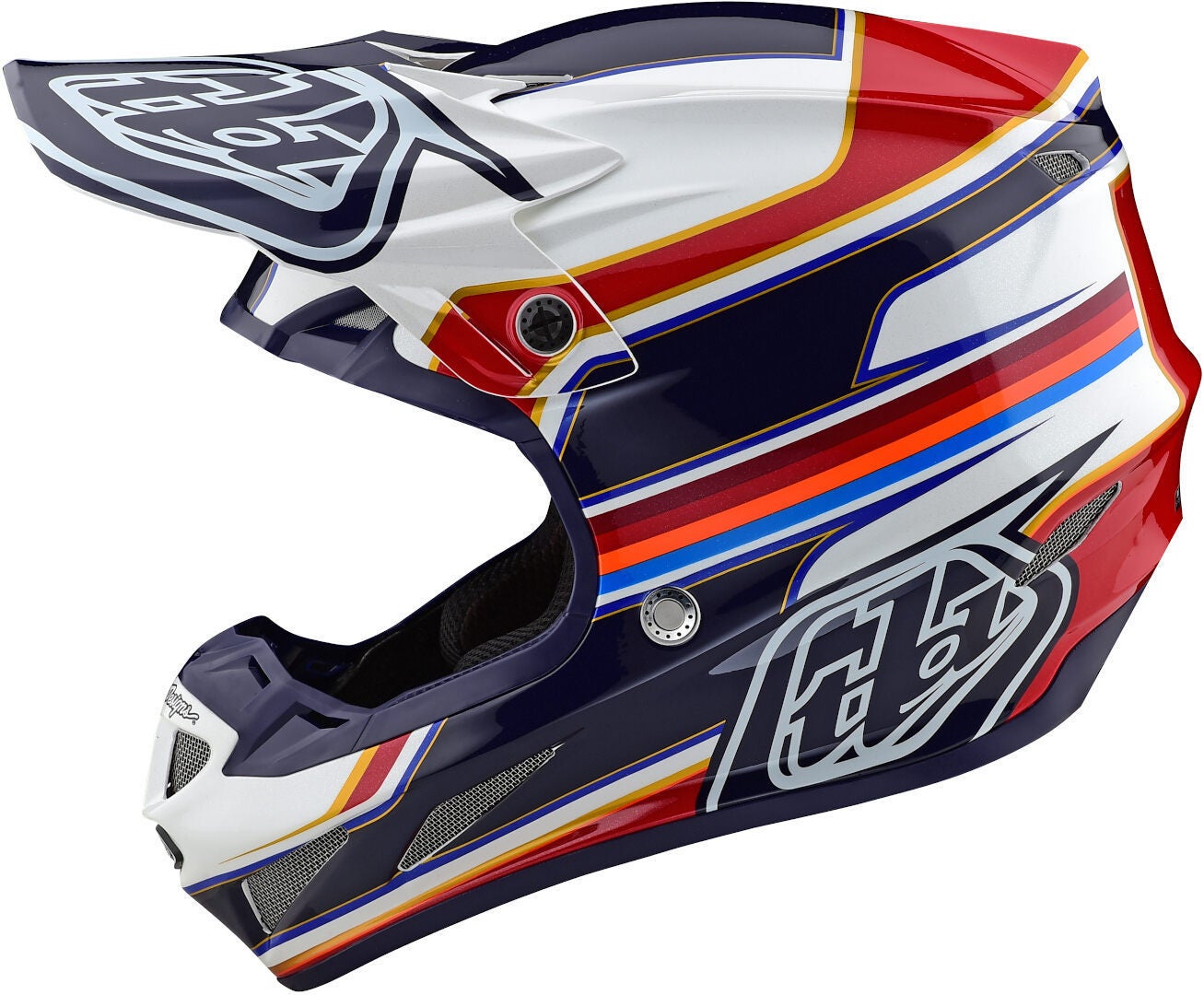 Troy Lee Designs SE4 Speed MIPS Motocross Helmet white/red/blue S Figure 8