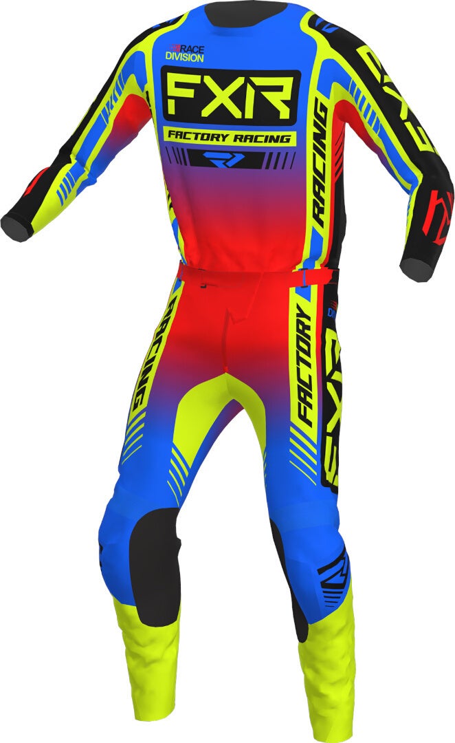 FXR Clutch Pro Молодежные мотокроссовые штаны синий/жёлтый 28 Рисунок 3