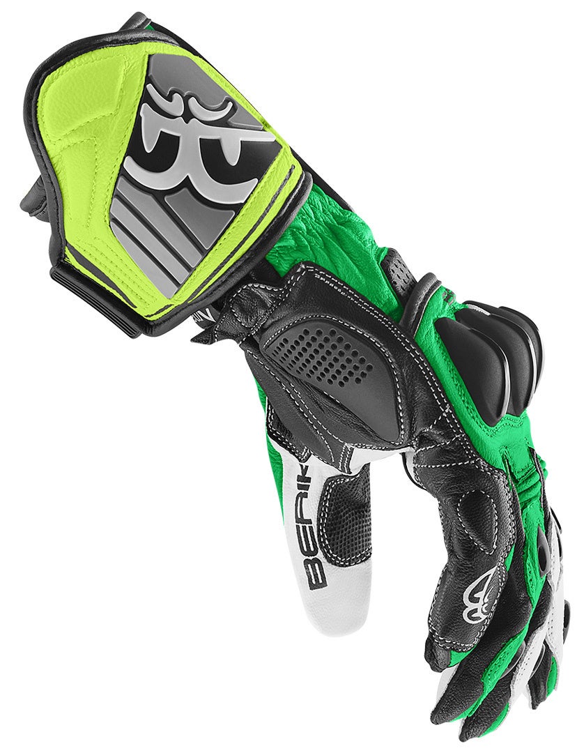 Berik Track Gants de moto Noir/Vert/Blanc M Figure 2