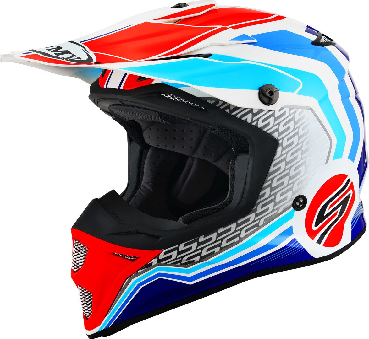 Suomy MX Speed Pro Forward Motocross Helm weiß/blau M (57/58) Abbildung 1