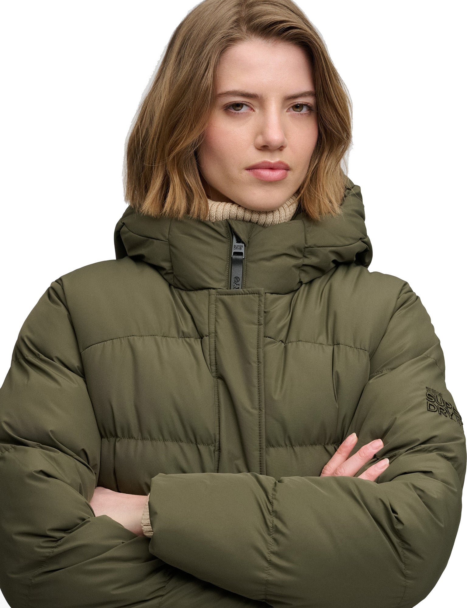 Superdry & Co Sportliche Damen Steppjacke grün/khaki XL Abbildung 3