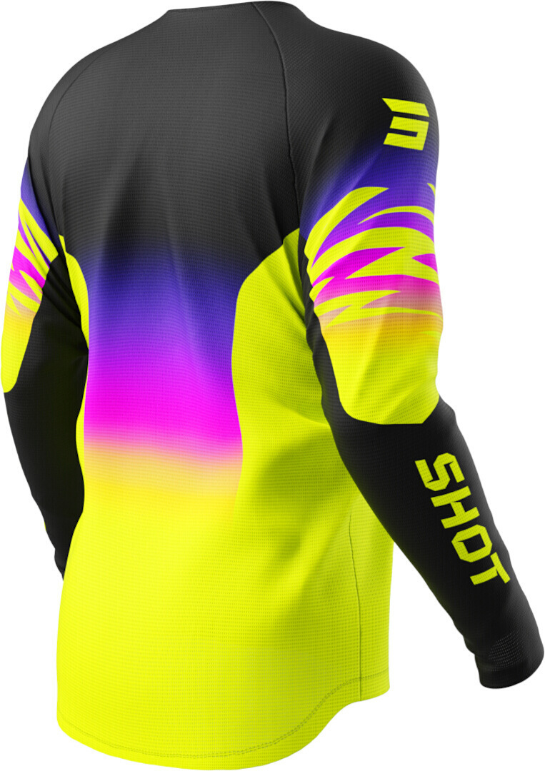 Shot Devo X-Trem Motocross tröja svart/rosa/gult S Figur 2