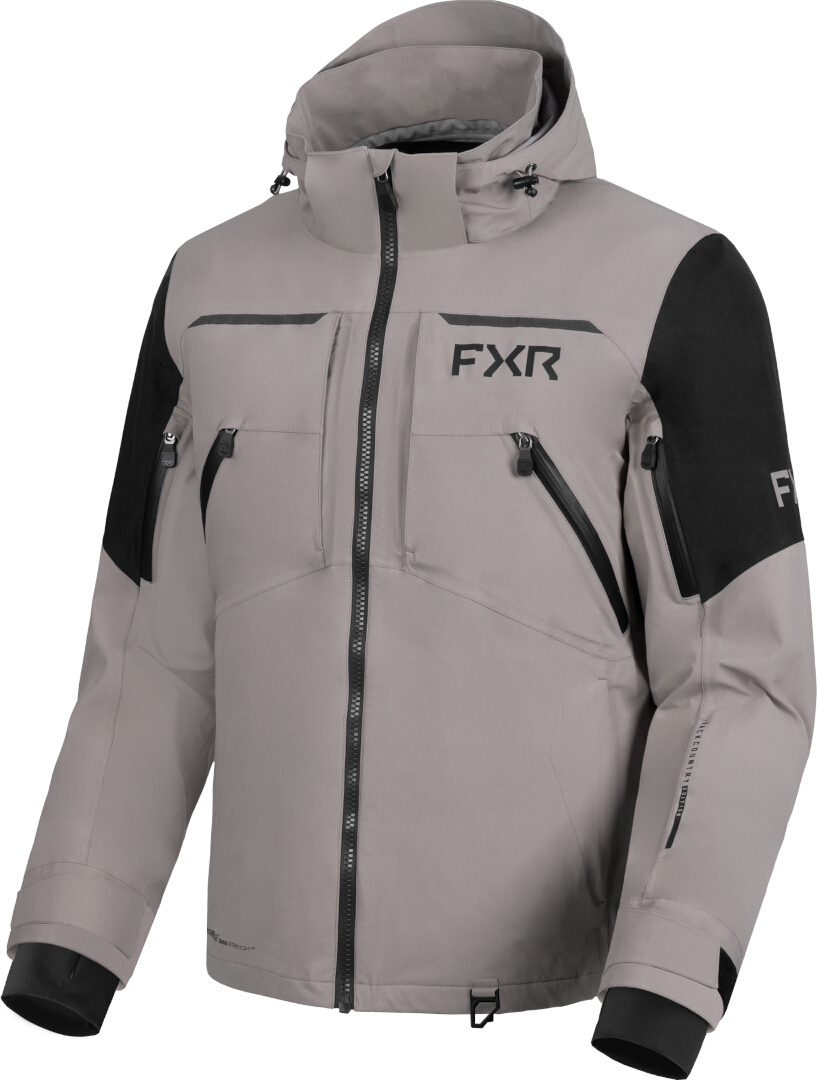 FXR Ridge Pro Trilaminate 2025 Snowmobile Jacket light grey/black S Figure 1
