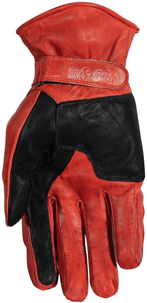Rusty Stitches Johnny Motorrad Handschuhe rot/schwarz L Abbildung 2