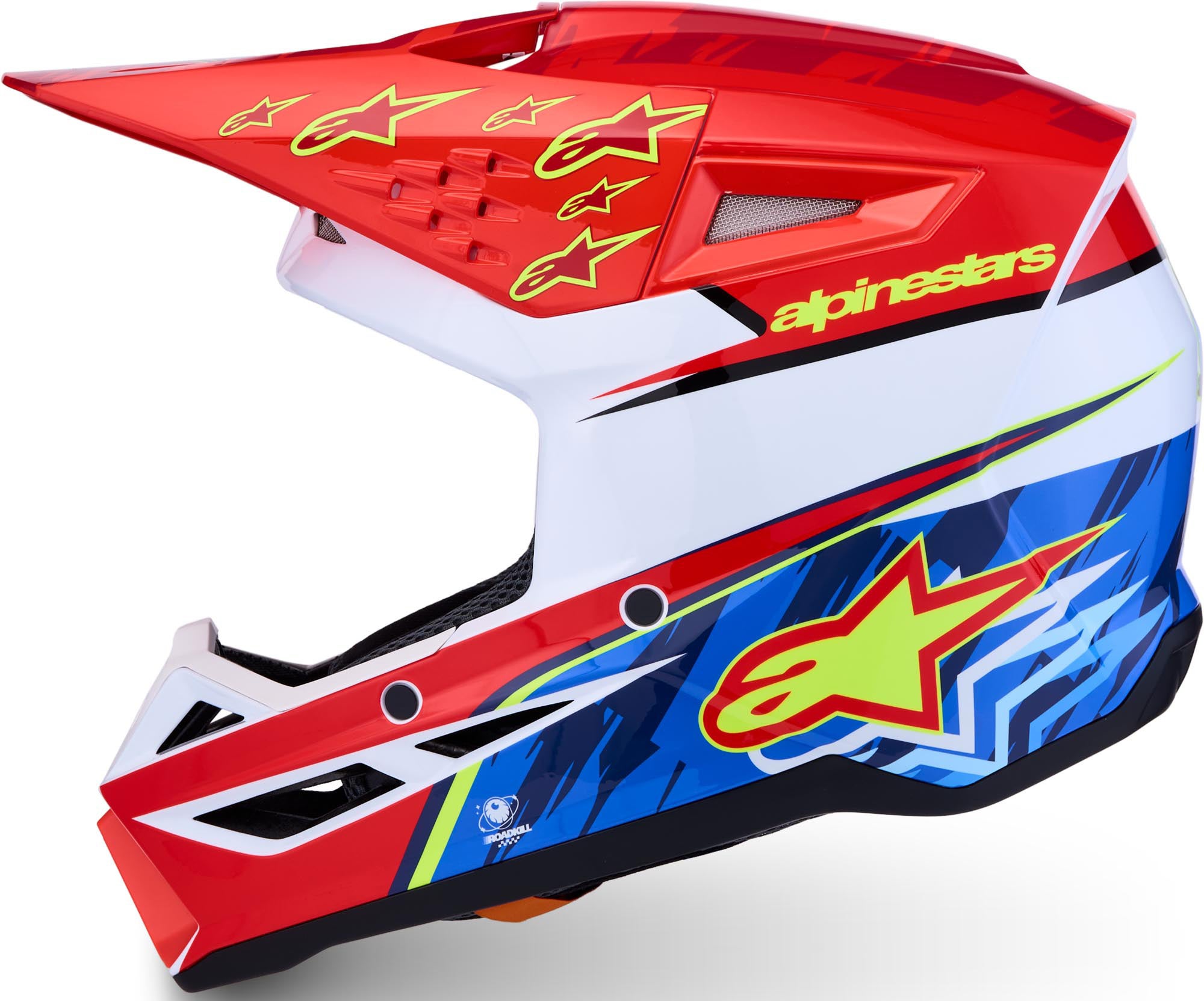 Alpinestars S-M3 Falcon Jugend Motocross Helm rot/weiß/blau Y/S (48/49) Abbildung 2