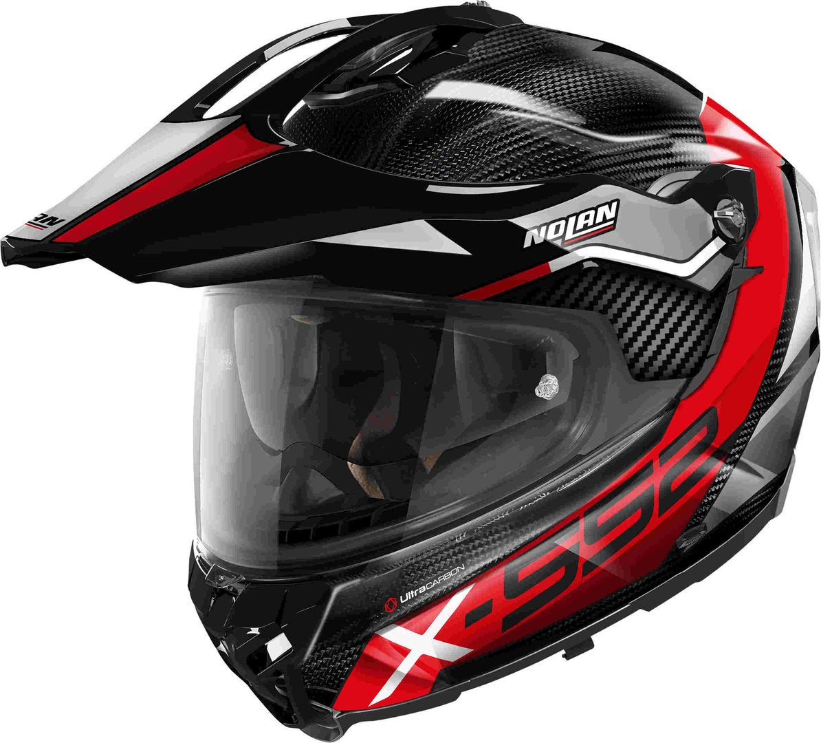 Nolan X-552 Ultra Carbon Dinamo N-Com Capacete preto/vermelho/branco M (58) Figura 1